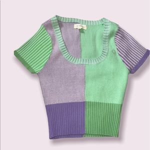 LA Hearts pacsun knit short sleeve 💚💜